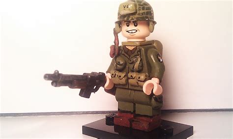 Lego Custom Minifigure Wwii Us 101st Airborne Bar Gunner Flickr