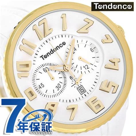 テンデンス ガリバー ラウンド 51mm クロノグラフ 腕時計 Ty046019 Tendence ホワイト Ty046019