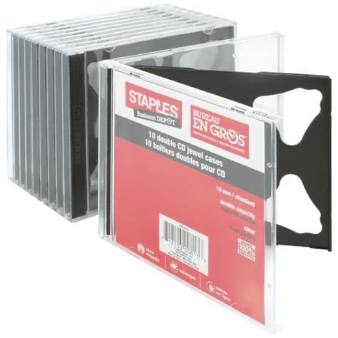 Staples Double CD Jewel Cases 10 Pack 10379 CC 392009 1 Kroger