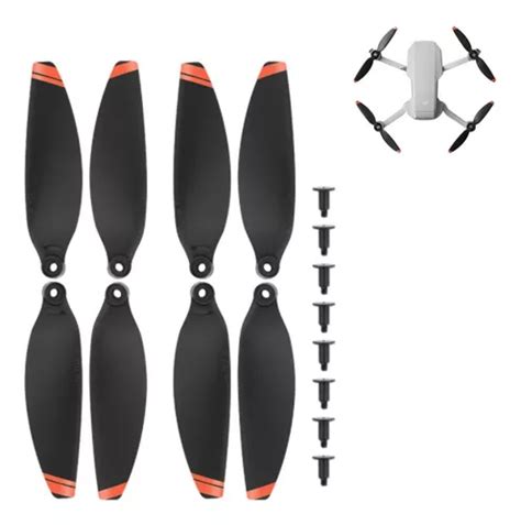 Kit 8 Helices Drone Dji Mini 2 Se Zangao Conjunto Completo Cor Preto