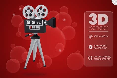 Ilustración 3d del proyector Archivo PSD Premium