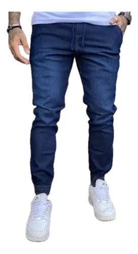 Calças Jogger Sarja Ou Jeans Masculina Punho Elastico MercadoLivre