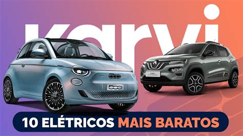 Os 10 CARROS ELÉTRICOS MAIS BARATOS ou menos caros do BRASIL YouTube