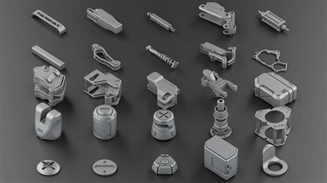 Hard Surface KitBash Volume 2 3D Model CGTrader