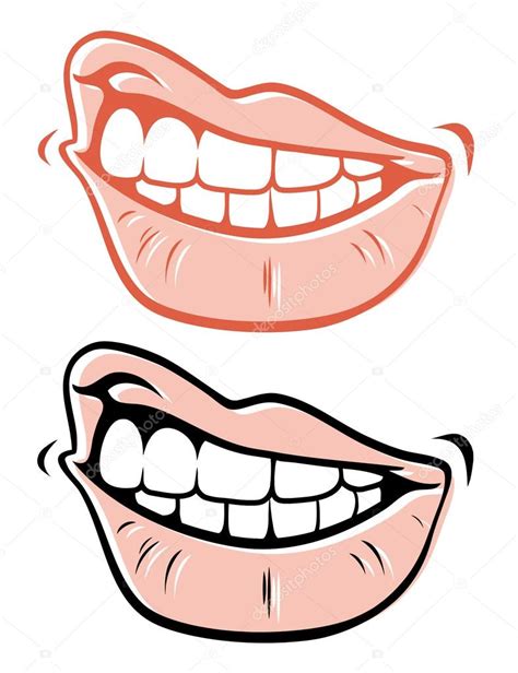 Mouth with curled upper lip Stock Vector Image by ©I.Petrovic #46026377