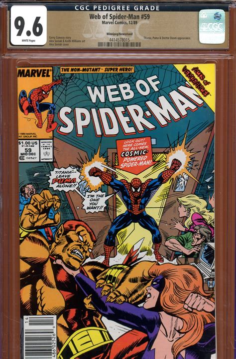 Web Of Spider Man Cgc W Winnipeg Inventory Pedigree Comics