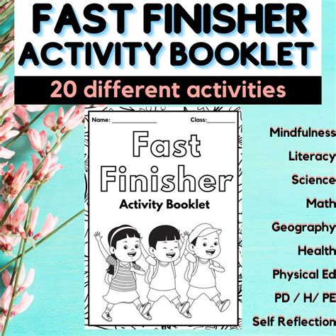 Fast Finishers Activity Booklet Early Finishers Activities Back To