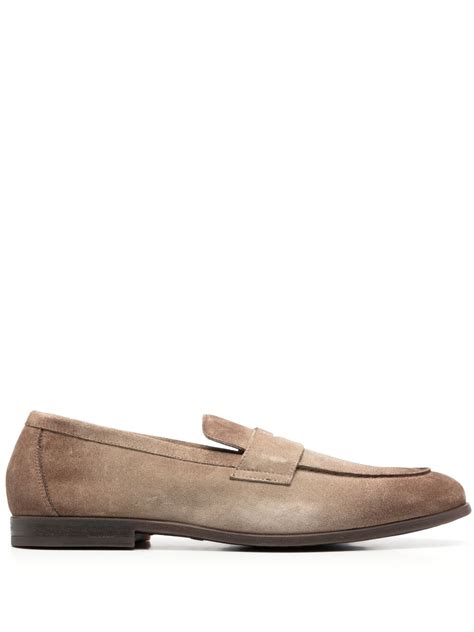 Doucal S Ombr Effect Suede Penny Loafers Editorialist