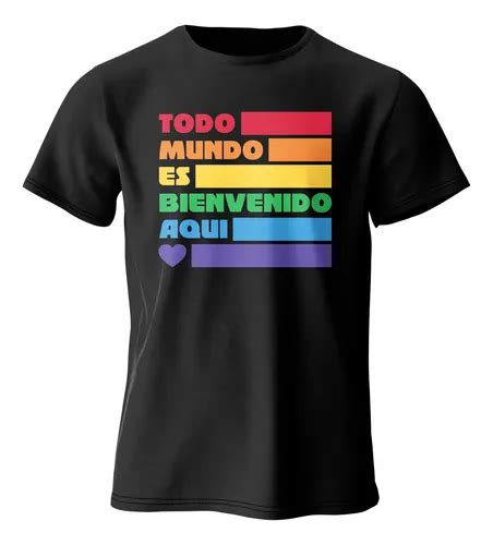 Playera Marcha Lgbt Pridemonth Gay Todo Mundo Es Bienvenido Envío gratis