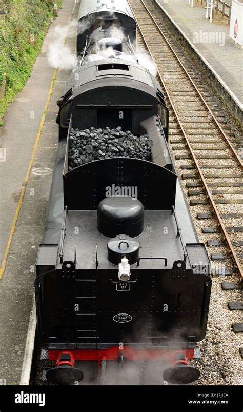 A Birds Eye View Of The Tender Of Br Standard Class Steam Locomotive No