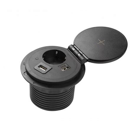 Розетка круглая врезная CHARGER PLUS AE-BPW1SACP-20 (Schuko), 2xUSB A+C ...