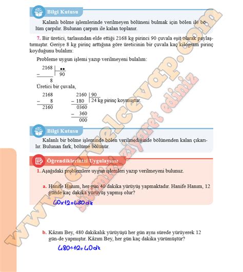 5 Sınıf Özgün Yayınları Matematik Ders Kitabı Cevapları Sayfa 56 57 58 59