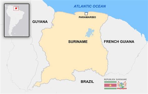 Suriname Central On Twitter The Map Shown In The Left Corner Is