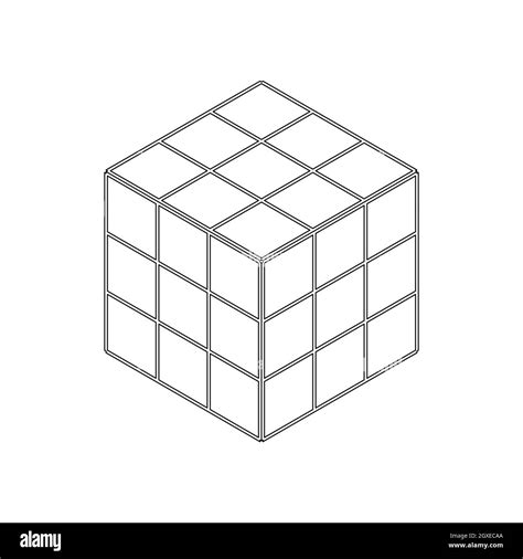 Cube Toy Puzzle Icon In Isometric 3d Style Isolated On White Background