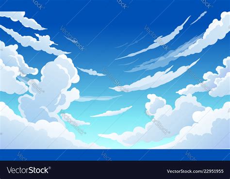 Blue sky with white clouds clear sunny day Vector Image