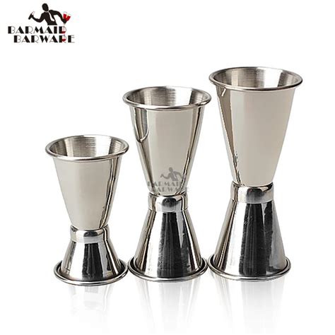 Hot Sales 304 Stainless Steel Double Jigger Cocktail Measuring Cup Bar Tool In Bar Measures From