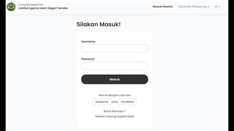 TUTORIAL PELAKSANAAN UJIAN CBT IAIN TERNATE YouTube