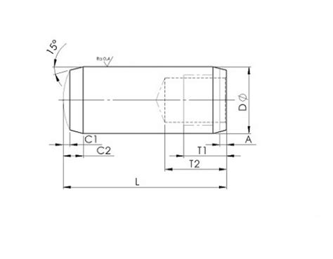 Goupille cylindrique rectifiée trempée à trou taraudé DIN 7979 D 10mm X