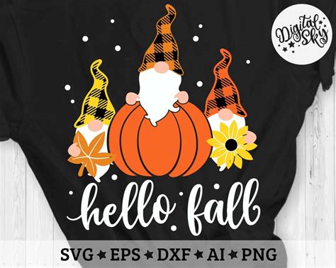 Hello Fall Svg Pumpkin Gnomes Svg Autumn Fall Gnome Svg Etsy