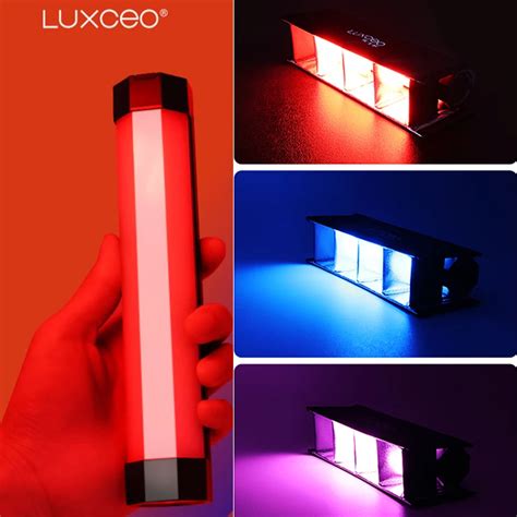 LUXCEO P200 IP67 Rainproof RGB Tubo Bateria Embutida M Controle APP