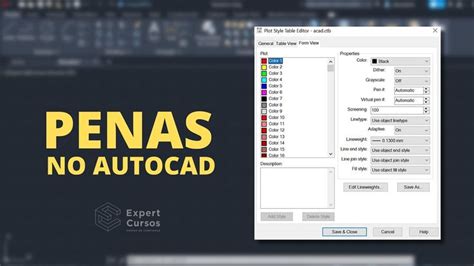 Configurando Penas No AutoCAD Arquivo Ctb Autocad Buen Consejo