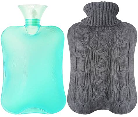 Juslike Portable 2l Hot Water Bottle Cold Water Bottle With Knit Cover