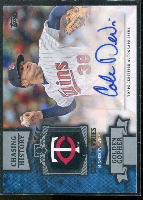 2013 Topps Chasing History Autographs Cd Cole De Vries S2 Auto Card Ebay