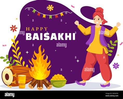 Ilustraci N Feliz De Baisakhi Con Vaisakhi Punjabi Festival De La