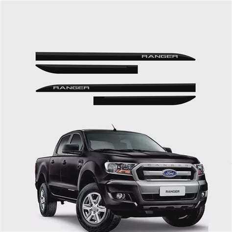 Friso Lateral Ford Ranger A Protetor De Portas Preto Gales