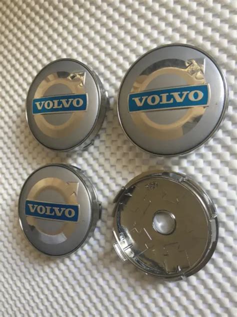 4X VOLVO ALLOY Wheel Hub Centre Cap Set Of 4 Center Caps 60mm Silver