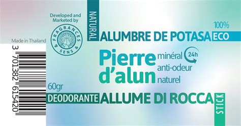 Pierre d Alun Déodorant naturel Matière première FranceNature