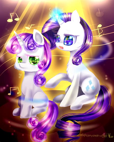 Rarity and Sweetie belle (MLP) I'm always here by AquaGalaxy on DeviantArt