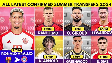 All Latest Confirmed Transfers And Rumours Summer Transfers