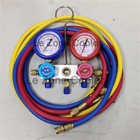 Aircond USA Dual Aluminium Manifold Gauge Set Refrigerant Gas Meter