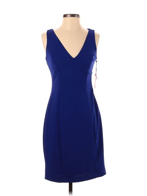 Vince Camuto Solid Sapphire Blue Casual Dress Size 4 87 Off Thredup