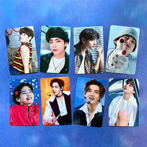 2021 Bts Taehyung Birthday Metallic Shimmer Photocards Etsy