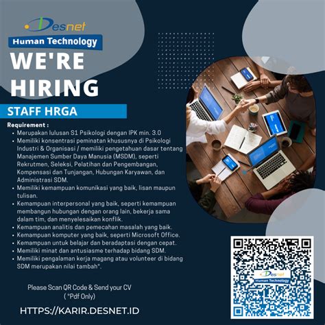 Lowongan Kerja Mei Desnet Staff Hrga Scu