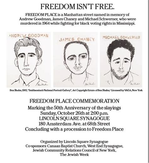 Andrew Goodman James Chaney E Michael Schwerner