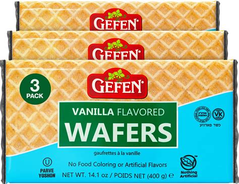 Gefen Vanilla Wafers 14oz Tma3 3 Pack 30 Wafers Each Vanilla Flavored Wafer Cookie