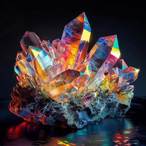 Vivid Mineral Crystal Formation | Premium AI-generated image