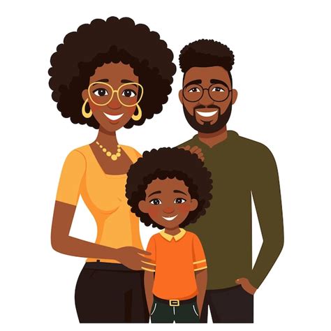 Retrato de família africana feliz sorrindo juntos pais criança