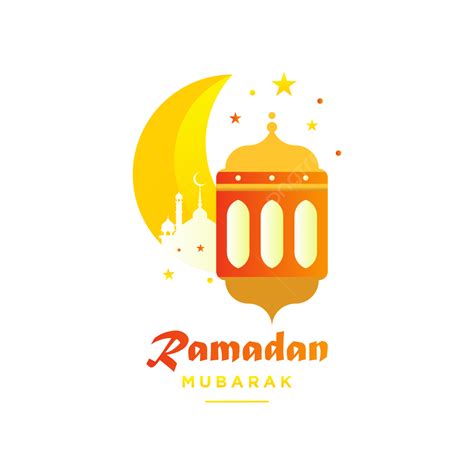 Gambar Lentera Dan Bulan Yang Elegan Dengan Ramadhan Mubarak Yang Terakhir Al Fitr Mesjid