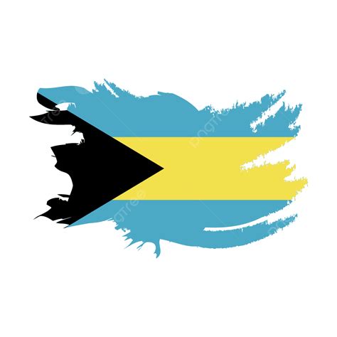 Ilustração Da Bandeira Nacional Das Bahamas Fundo Transparente