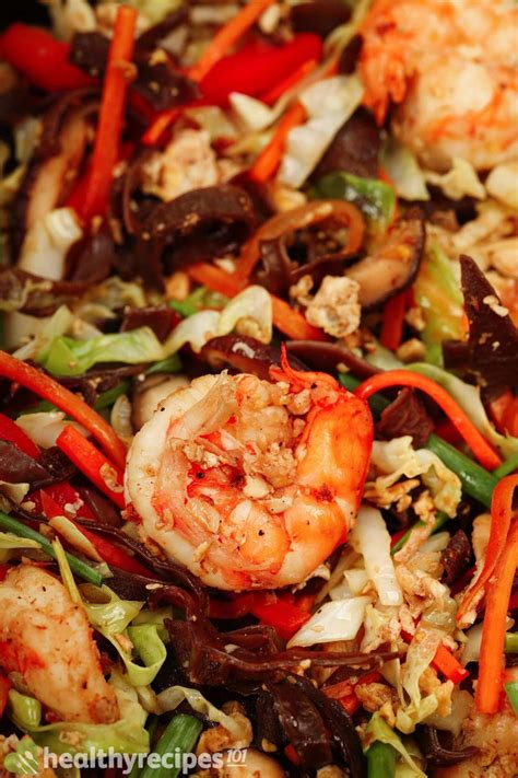 Moo Shu Shrimp Recipe Delicious Crunchy Shrimp and Vegetable Sauté