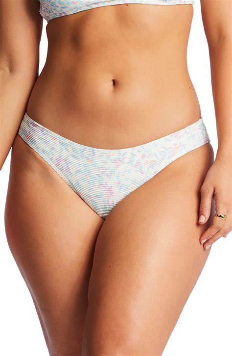 Billabong Sweet Oasis Tanlines Lowrider Bikini Bottoms In White Lyst