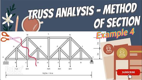 Example 4 Trusses Analysis By Method Of Sections Youtube