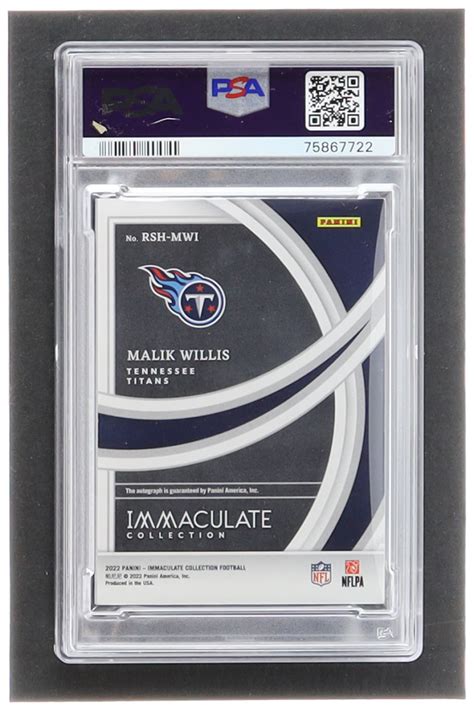 Malik Willis Immaculate Collection Immaculate Rookie Shadowbox