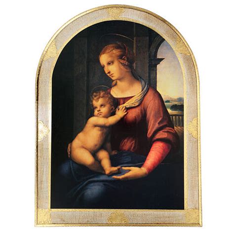 Tableau Raphaël Vierge à l Enfant 80x60 cm bois de peuplier vente en