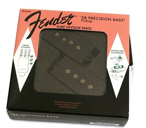 Fender Usa 58 Pure Vintage P Precision Bass Pickup Set Reverb