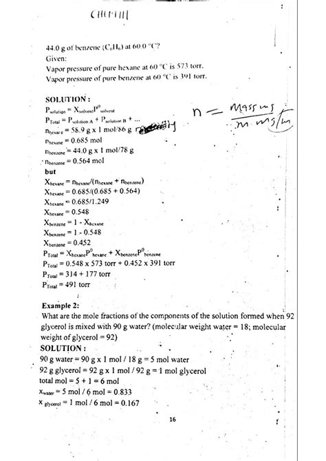 Solution Chm Hand Out Base On Calculations Studypool